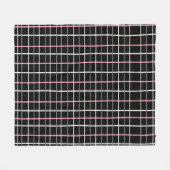 Window Pane Print in Schwarz/Weiß mit Rosa Fleecedecke (Vorderseite (Horizontal))