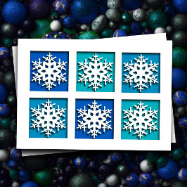 Window Pane Snowflakes Feiertagskarte