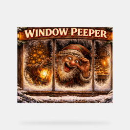 Window Peeper Icelandic Yule Lad art Acrylschild