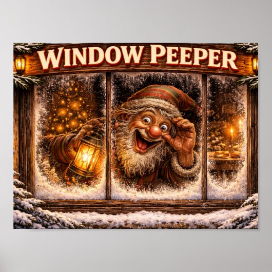 Window Peeper Icelandic Yule Lad Poster (Vorne)