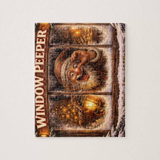 Window Peeper Icelandic Yule Lad  Puzzle (Vertikal)