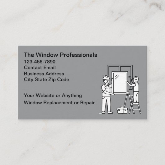 Window Repair Replace Services Visitenkarte (Vorderseite)