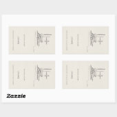 Window Seat Ex Libris Bookplate -Library Label Rechteckiger Aufkleber (Blatt)