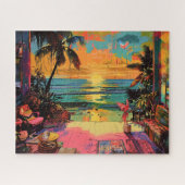 Window to Paradise - Pop am Strand Kunst, Dichtung Puzzle (Horizontal)