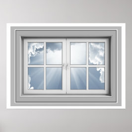 Window View Poster Guten Morgen