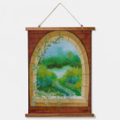 Window Wandteppich Mit Holzrahmen (Vorderseite)