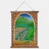 Window Wandteppich Mit Holzrahmen (Vorderseite)