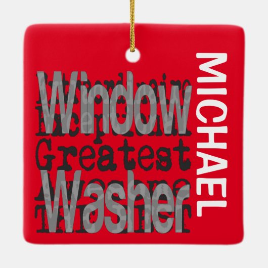 Window Washer Extraordinaire CUSTOM Keramikornament (Rückseite)