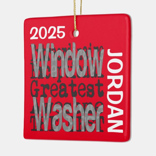 Window Washer Extraordinator Keramikornament (Links)
