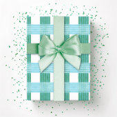 Windowpane Weave Gingham in Green and Aqua Geschenkpapier