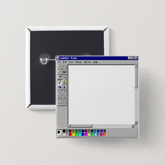Windows 95 MS Paint Button (Vorne & Hinten)