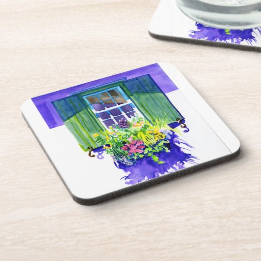 Windows-Aquarell Getränkeuntersetzer (Linke Seite)