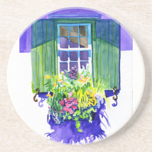 Windows-Aquarell Getränkeuntersetzer