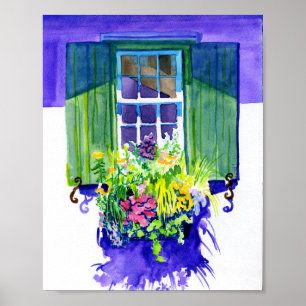 Windows-Aquarell Poster