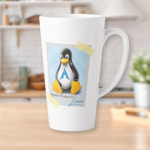 Windows Arch Linux Tux aktualisiert Milchtasse