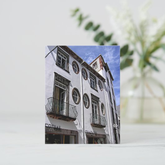 Windows & Balcony: Funchal, Portugal Postkarte (Stehend Vorderseite)