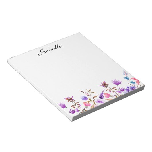 Windows Blue Mauve Wildblumen Editor Notizblock (angewinkelt)