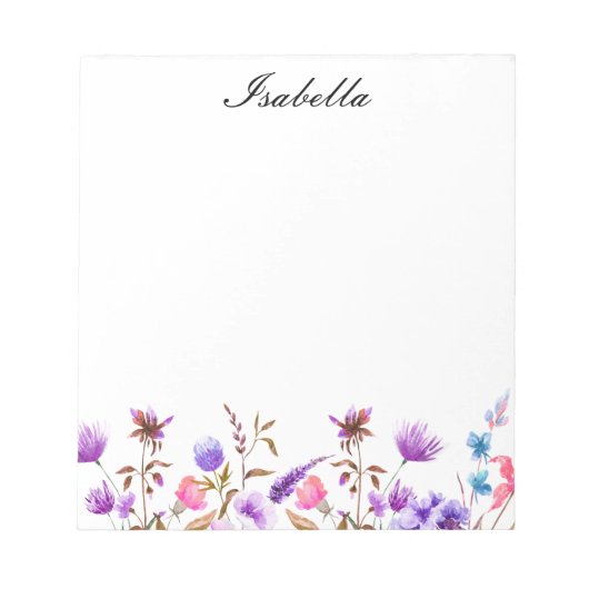 Windows Blue Mauve Wildblumen Editor Notizblock (Vorderseite)