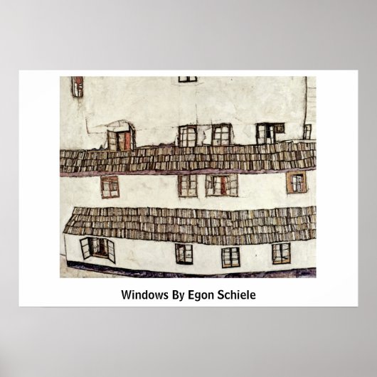 Windows by Egon Schiele Poster (Vorne)