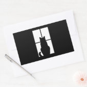 Windows Cat Klicken Sie auf Anpassen Wählen Sie ei Rechteckiger Aufkleber (Umschlag)