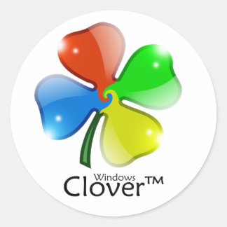 Windows Clover Edition Runder Aufkleber