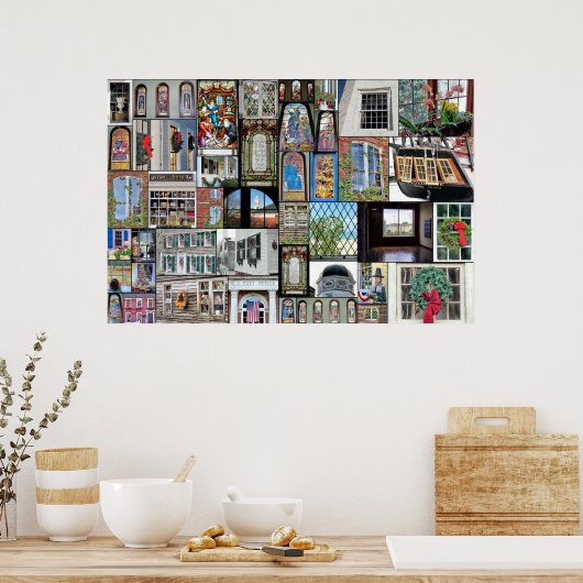 Windows Collage Poster 36 x 24 (Küche)