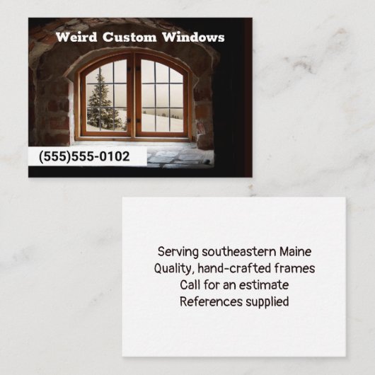 Windows Company Zuhause Builder Visitenkarte (Vorne/Hinten)