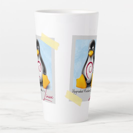 Windows Debian Linux Tux aktualisiert Milchtasse (Vorderseite)