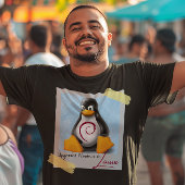 Windows Debian Linux Tux aktualisiert T-Shirt