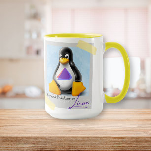 Windows Endevour OS Tux aktualisiert Tasse