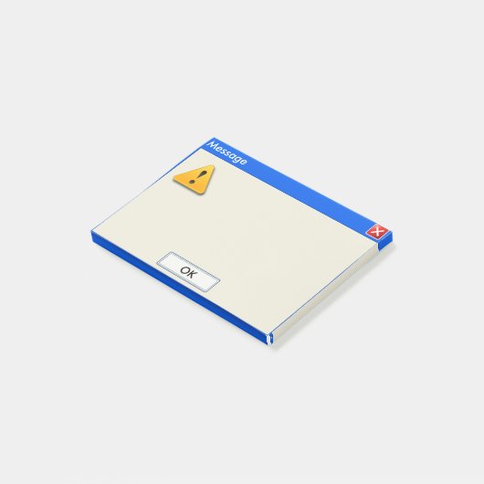 Windows-Fehlermeldungs-Post-Itanmerkung Post-it Klebezettel (angewinkelt)