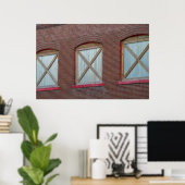 Windows-Gebäude mit integrierter Brick-Schnittstel Poster (Heimbüro)