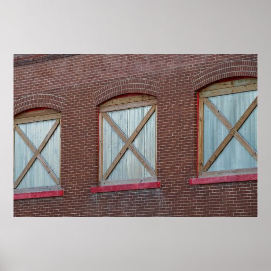 Windows-Gebäude mit integrierter Brick-Schnittstel Poster (Vorne)