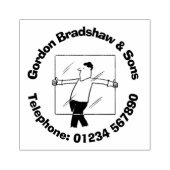 Windows Glass & Glazing für den Glazier. Gummistempel (Prägung)