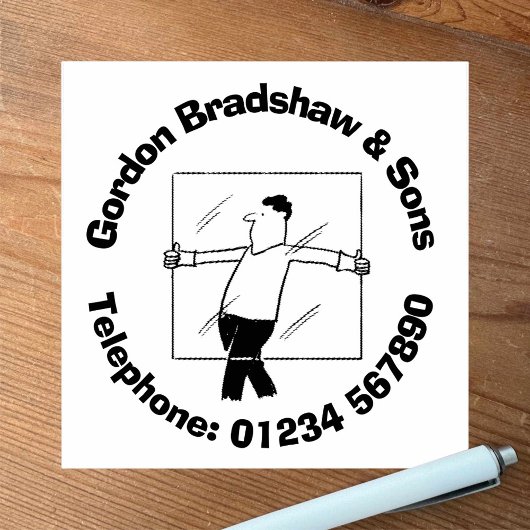 Windows Glass & Glazing für den Glazier. Gummistempel