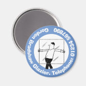 Windows Glass & Glazing für den Glazier. Magnet (Vorderseite/Rückseite)