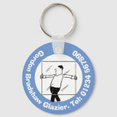 Windows Glass & Glazing für den Glazier. Schlüsselanhänger (Rückseite)