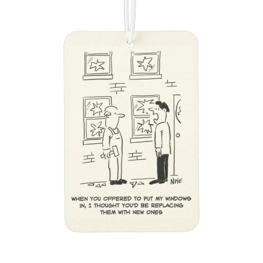 Windows hineinstecken. Ein Missverständnis. Autolufterfrischer (Rückseite)