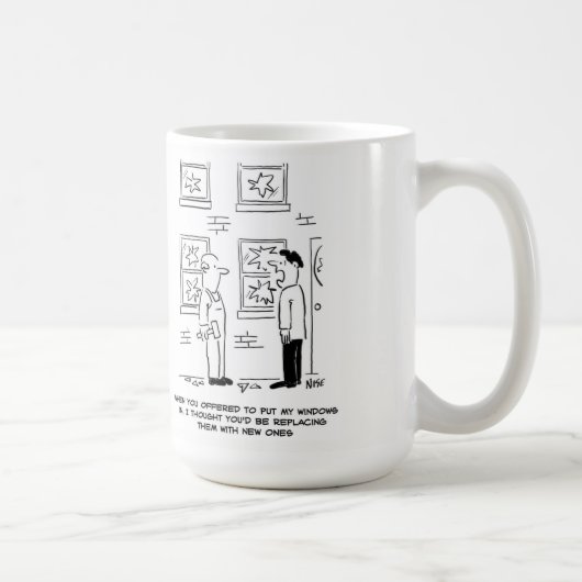 Windows hineinstecken. Ein Missverständnis. Kaffeetasse (Rechts)