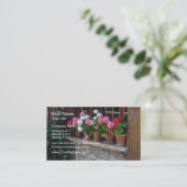 Windows in Perouges Blumen Visitenkarte (Stehend Vorderseite)