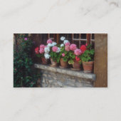 Windows in Perouges Blumen Visitenkarte (Rückseite)