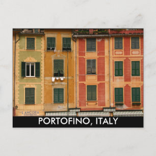Windows in Portofino, Italien Postkarte