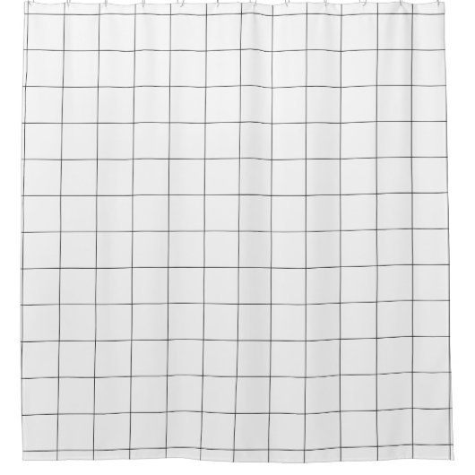 Windows-Karo-Raster (schwarz/weiß) Duschvorhang (Vorderseite)