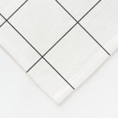 Windows-Karo-Raster (schwarz/weiß) Fleecedecke (Ecke)