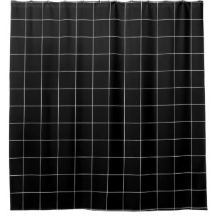 Windows-Karo-Raster (weiß/schwarz) Duschvorhang