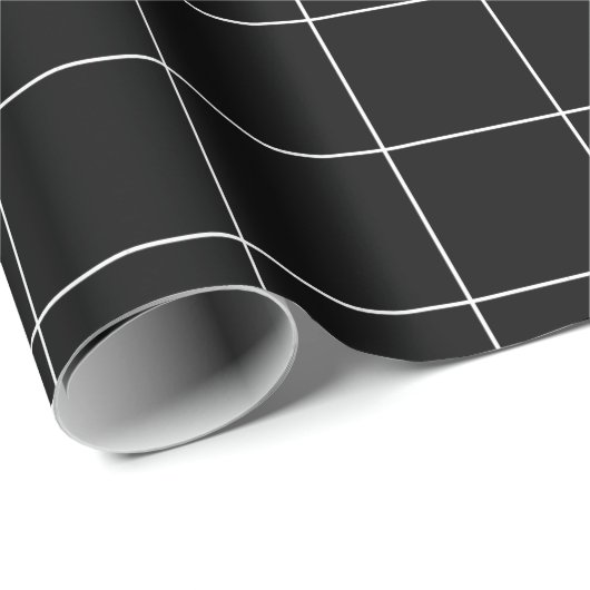 Windows-Karo-Raster (weiß/schwarz) Geschenkpapier (Rolleneckpunkt)