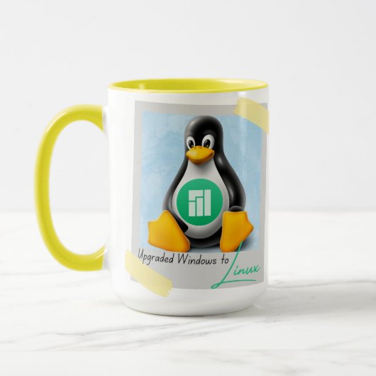 Windows Manjaro Linux Tux aktualisiert Tasse (Links)