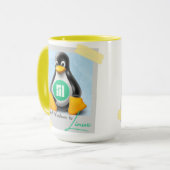 Windows Manjaro Linux Tux aktualisiert Tasse (Vorderseite Links)