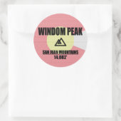 Windows Peak Runder Aufkleber (Tasche)