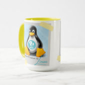 Windows PopOS Tux aktualisiert Tasse (Vorderseite Links)